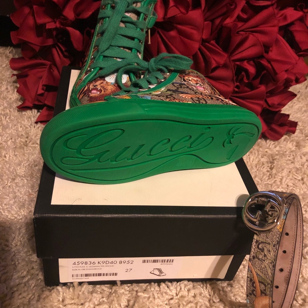Authentic Gucci baby/kids bengal tiger print combo